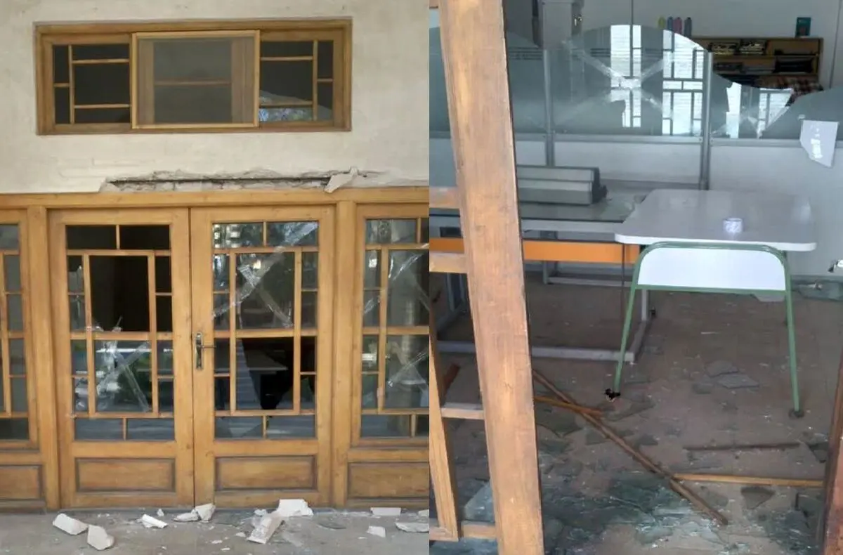 آسیب به ساختمان‌های تاریخی دانشگاه هنر در پی تجاوز صهیونیستی آمریکایی به اصفهان