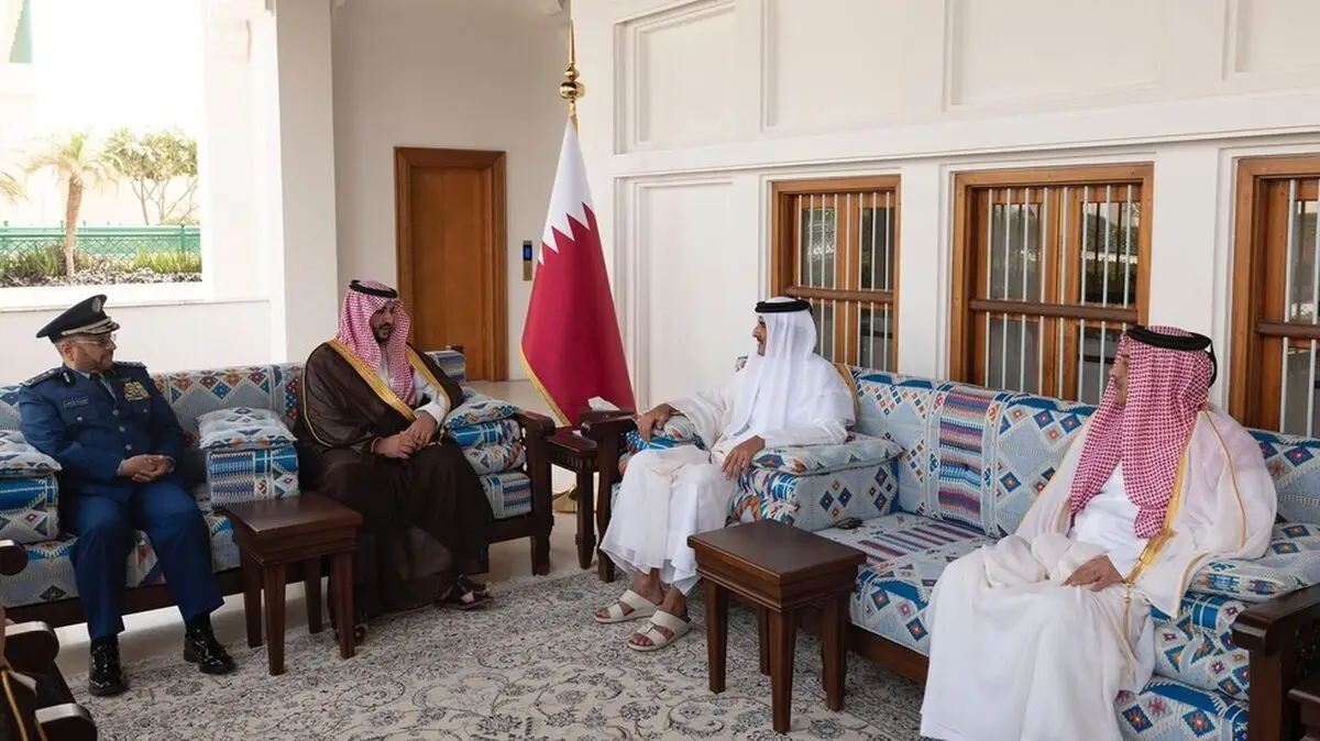 دیدار امیر قطر با معاون وزیر دفاع عربستان