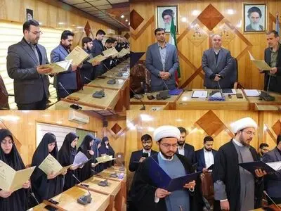 آیین تحلیف ۴۴ نفر از قضات جدیدالورود دادگستری استان تهران برگزار شد