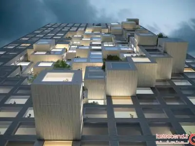 مراحل ساخت یکی از عجیب‌ترین آسمان‌خراش‌های دنیا+ تصاویر
