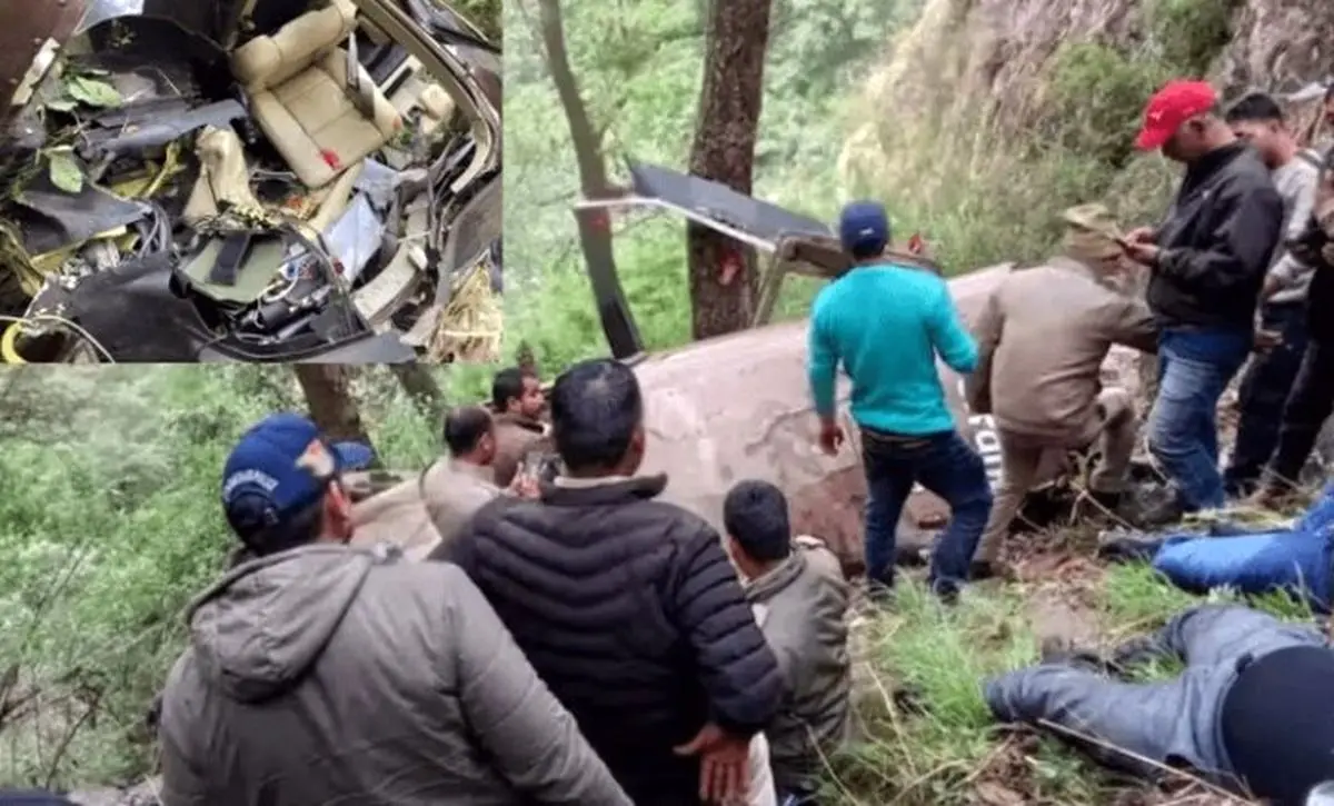 ۷ کشته و زخمی در پی حادثه سقوط بالگرد در شمال هند