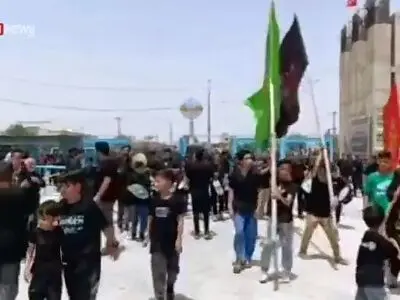 عزاداری روز تاسوعای حسینی در مسجد مقدس جمکران + فیلم