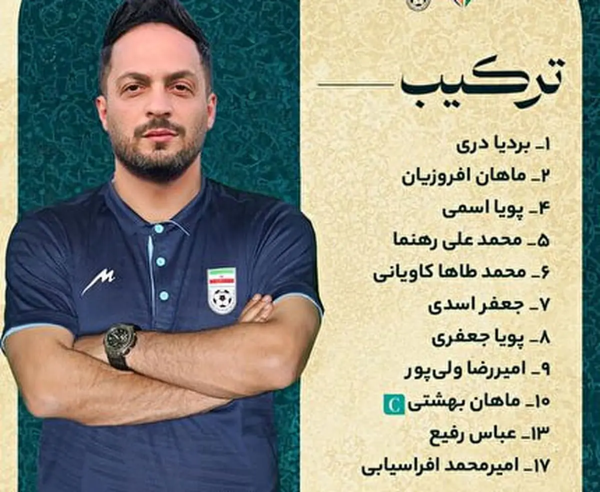 اعلام ترکیب تیم ملی نوجوانان مقابل هند