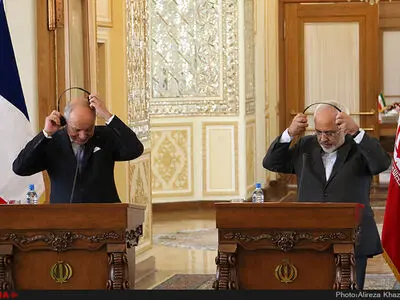 نشست خبری محمد جواد ظریف و لوران فابیوس