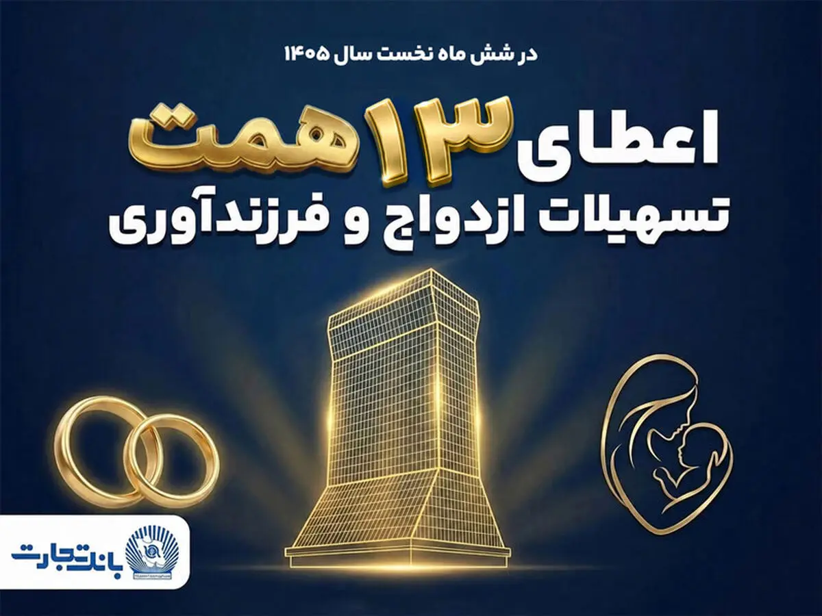 حمایت 13 همتی بانک تجارت از جوانان با اعطای تسهیلات ازدواج و فرزندآوری+فیلم