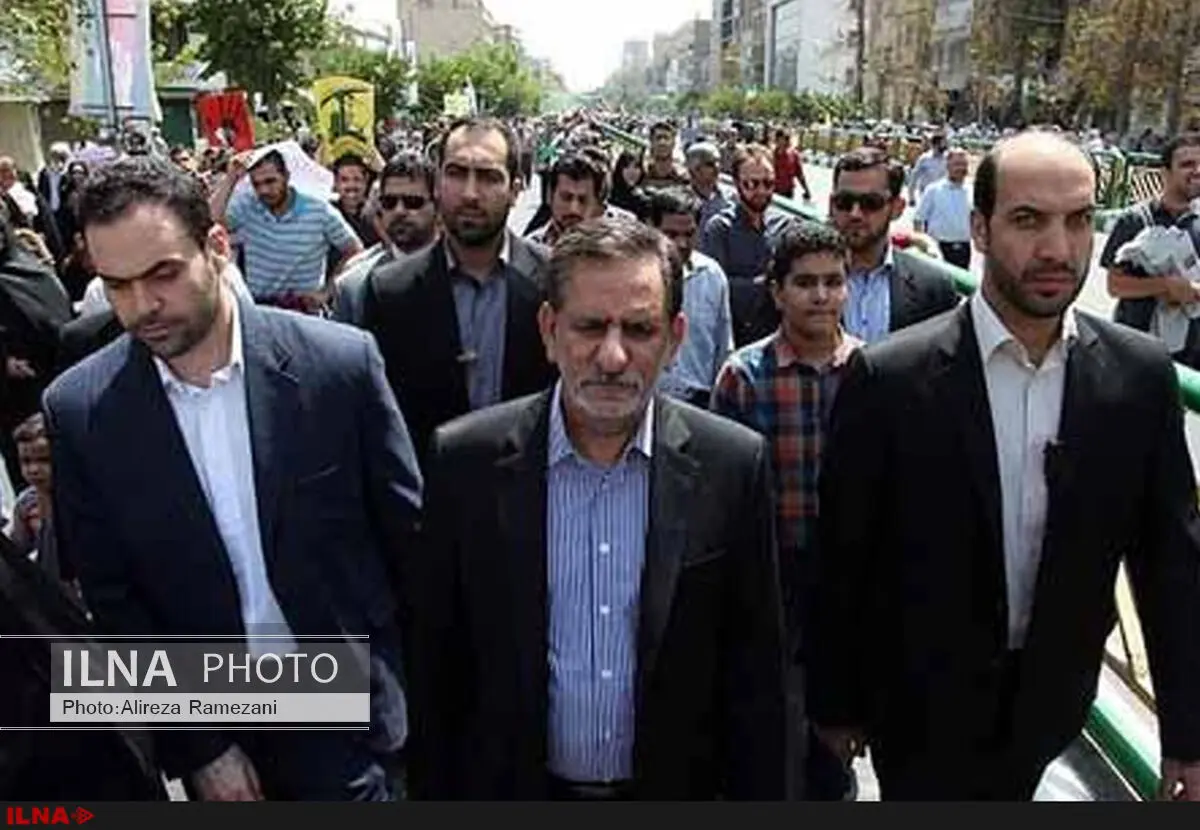 حضور معاون اول رئیس جمهور در راهپیمایی روز قدس