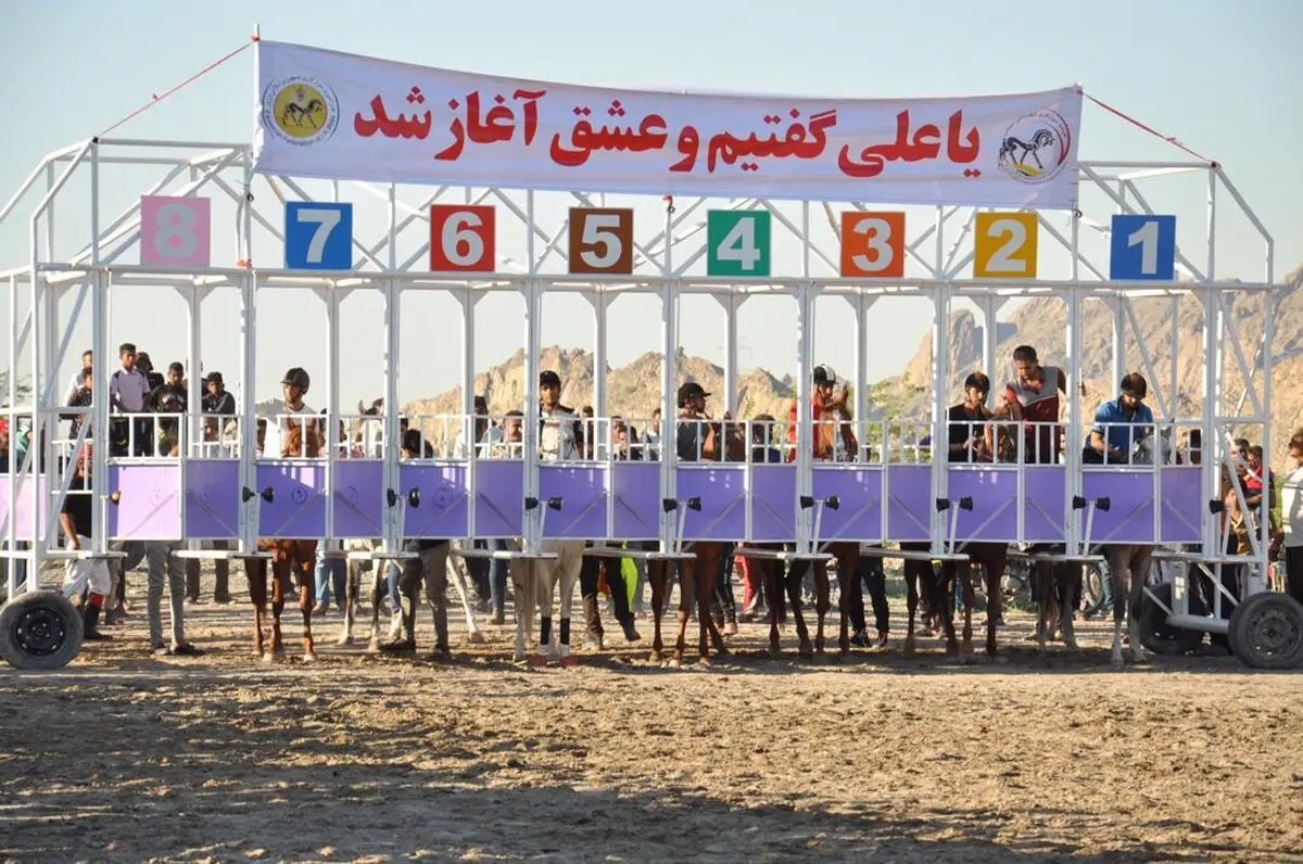 مسابقات کورس اسب دوانى منطقه جنوب کشور به میزبانى شهرستان میناب