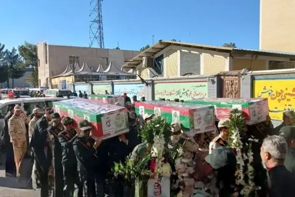 Iranians bid farewell to martyrs of Rask terrorist attack