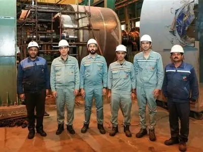 تراشکاری موفقیت‌آمیز کلکتور آرمیچر 60 تنی در کارگاه برق تعمیرگاه مرکزی