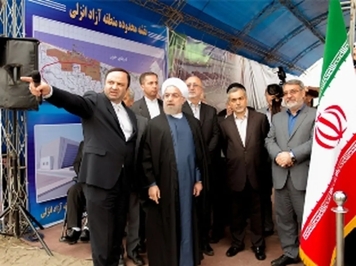 رئیس جمهوری از طرح توسعه مجتمع بندری کاسپین منطقه آزاد انزلی بازدید کرد