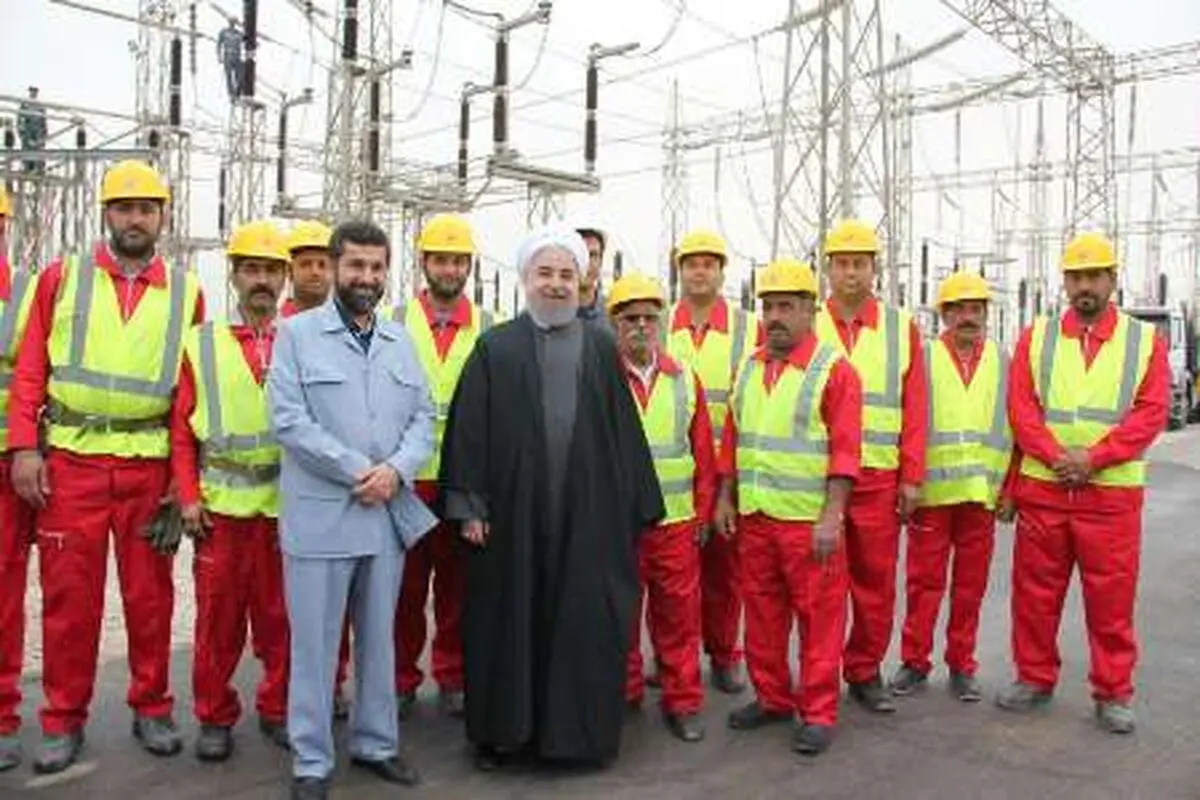 بازدید روحانی از خطوط انتقال برق و پست ٢٣٠ کیلو ولت مهدیس اهواز 