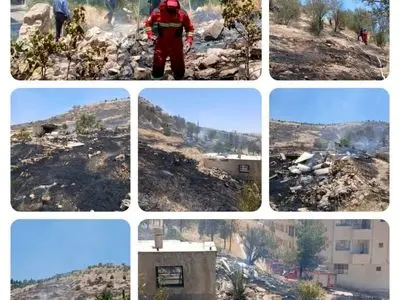 مهار کامل آتش‌سوزی در ارتفاعات باباکوهی شیراز