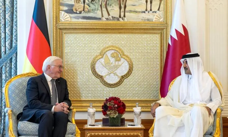 دیدار امیر قطر و رئیس‌جمهوری آلمان