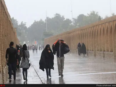 بارندگی شدید در اصفهان