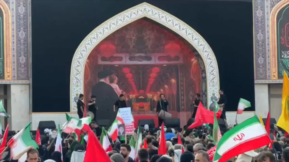 سنج و دمام زنی و عزاداری در میدان آزادی تهران + فیلم