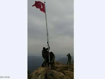 برافراشته‌شدن پرچم ترکیه در شمال عراق