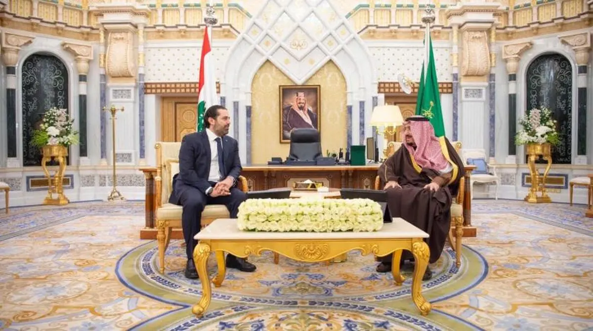 دیدار پادشاه عربستان و نخست‌وزیر لبنان در ریاض