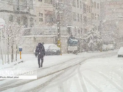 بارش برف در کرج