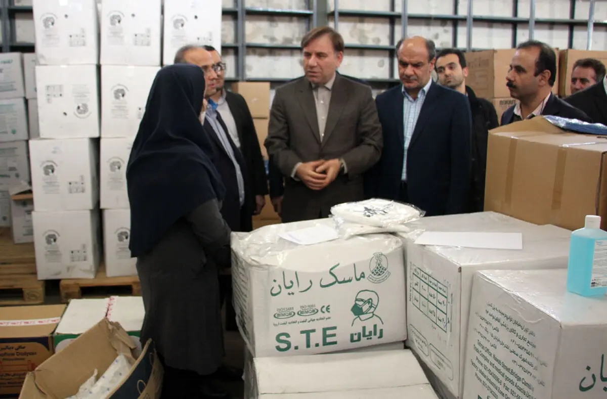 بازدید استاندار از انبار محموله بهداشتی ارسالی به گیلان 