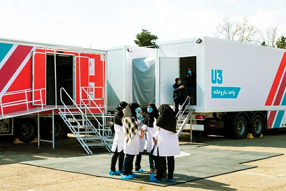 استقرار بیمارستان سیار 99 تختخوابی در ورودی شهر مهرگان