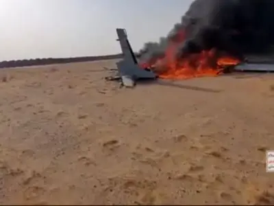 تصاویر تا زه از سرنگون شدن پهپاد متجاوز عربستان توسط پدافند ارتش یمن+ فیلم