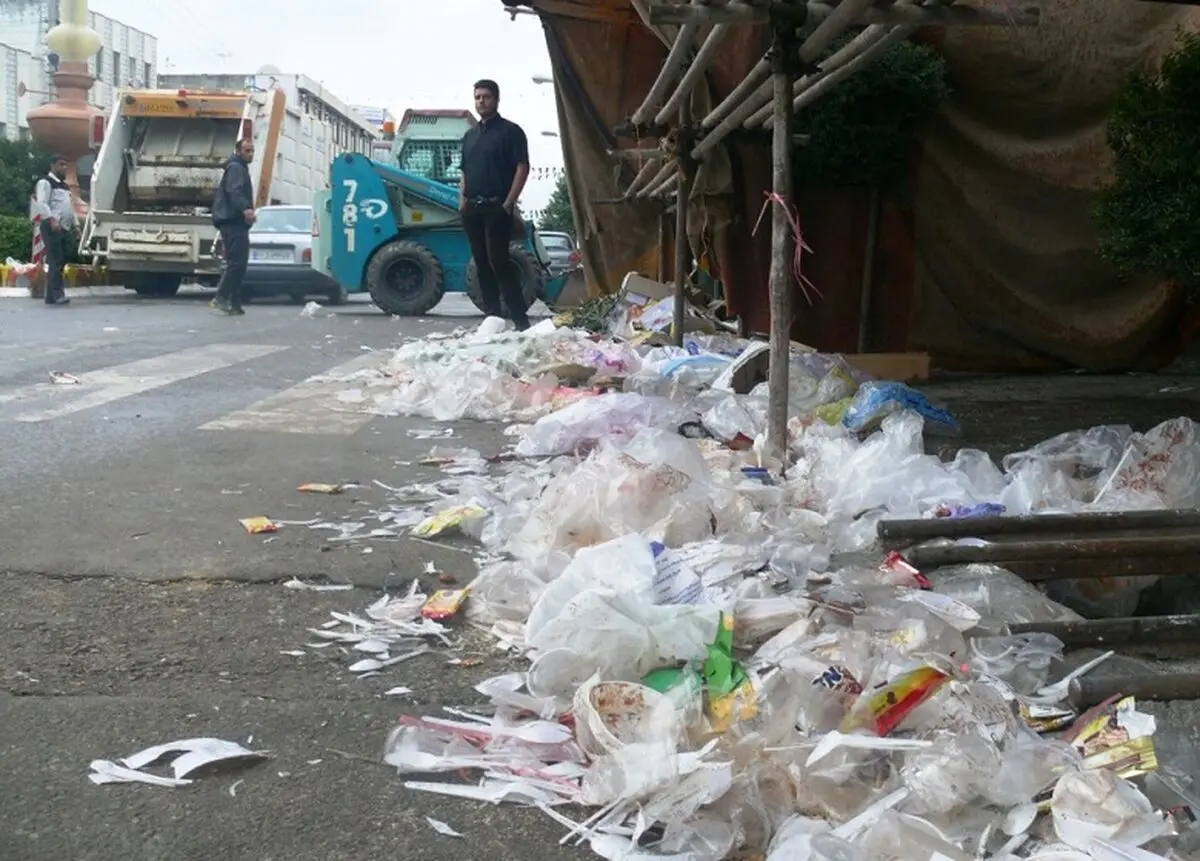 جمع آوری 800 تن زباله در دهه اول محرم 