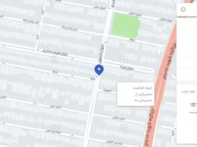 آدرس‌دهی به صورت دنباله‌ای از خیابان‌ها در نقشه "نما"