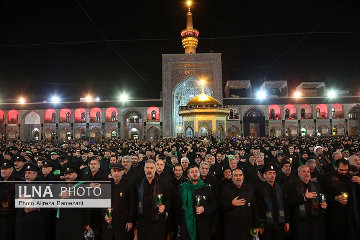 برگزاری آیین شام‌ غریبان امام‌رضا(ع) در حرم مطهر رضوی+عکس