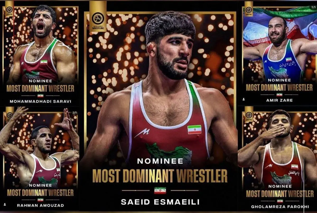 ۵ نماینده ایران در جمع نامزدهای برترین کشتی‌گیران سال ۲۰۲۵ جهان
