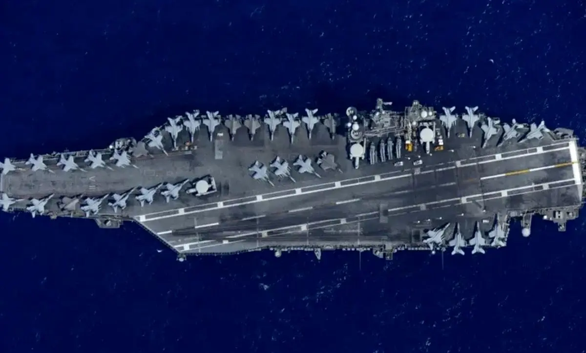  توضیح ارتش آمریکا درباره علت حضور ناو هواپیمابر آبراهام لینکلن در خاورمیانه 