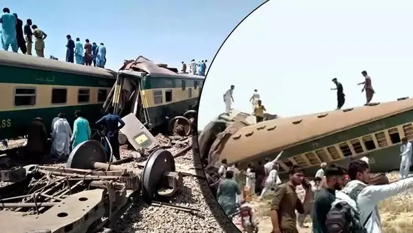 ده‌ها کشته و زخمی در حادثه خروج قطار از ریل در پاکستان