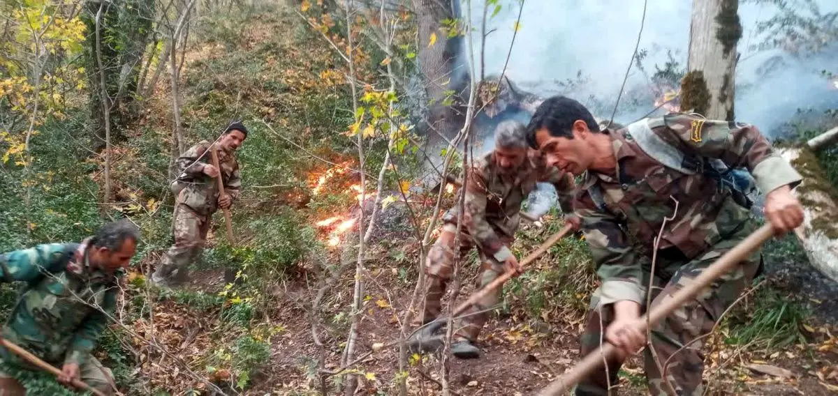 مهار آتش سوزی پارک ملی گلستان