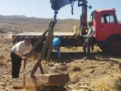 کشف سنگ قبر ایلخانی در محلات
