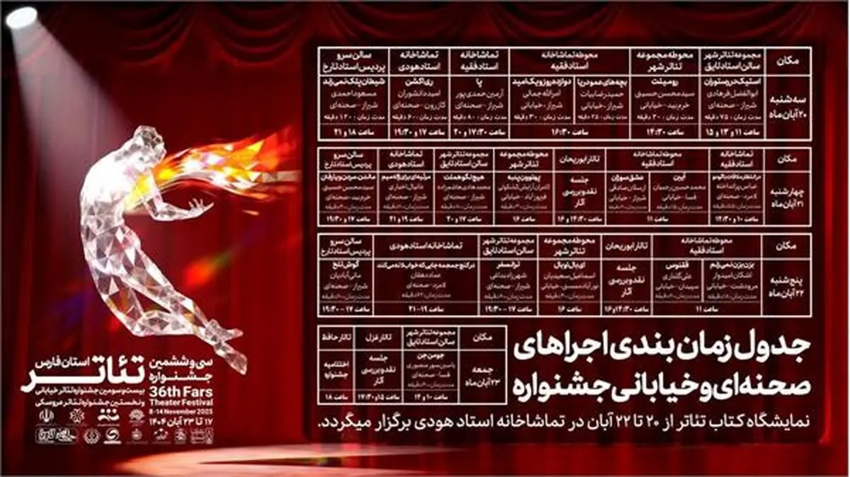 شیراز میزبان ۸۲ اثر نمایشی در سی‌وششمین جشنواره تئاتر فارس