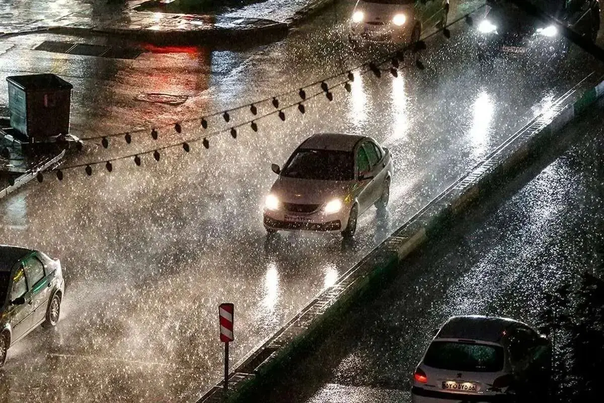 باران و کاهش دما در تهران