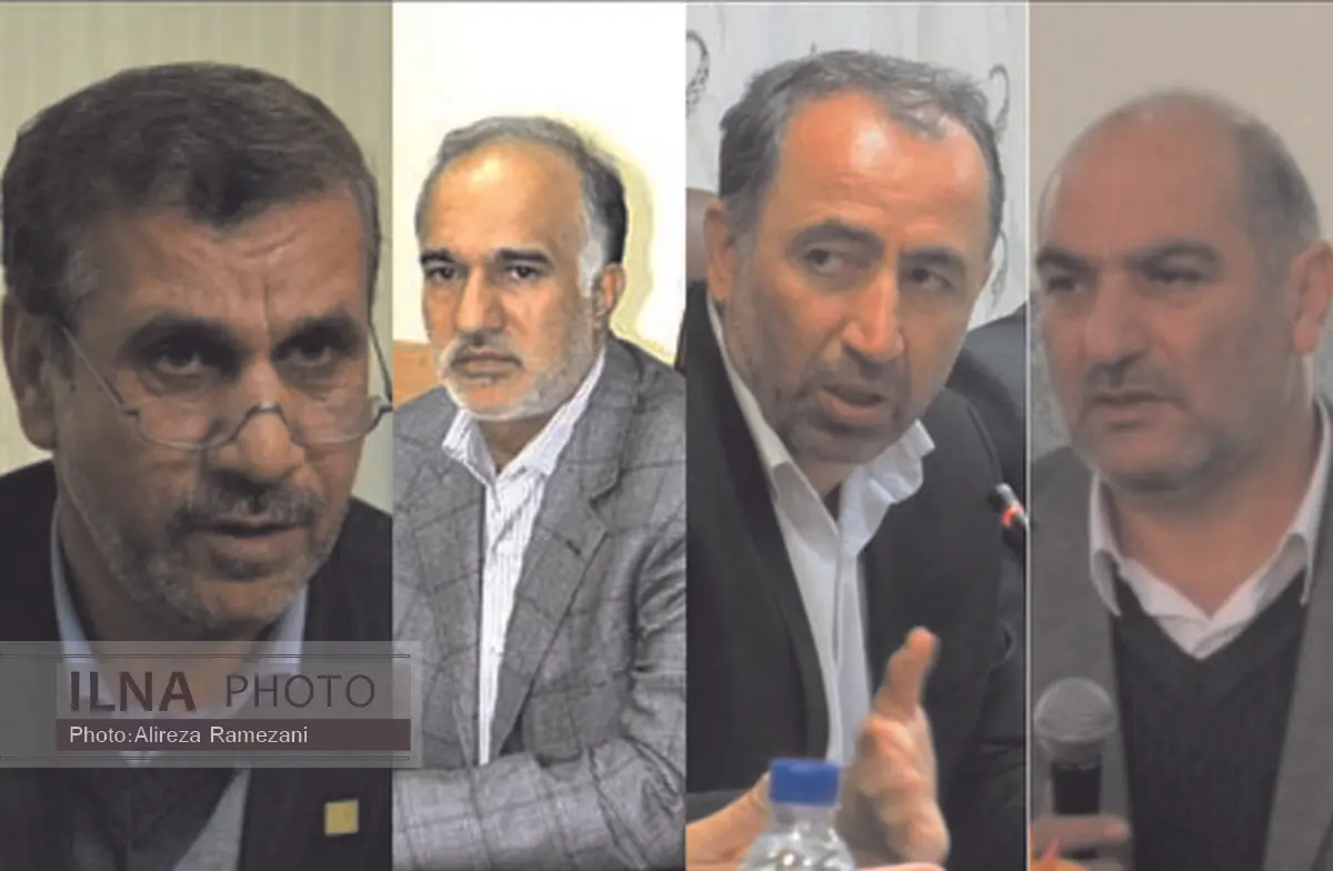 ابراهیم عزیزی در کنار نمایندگان فعلی مجلس