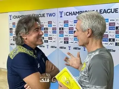 برخورد صمیمانه ساپینتو و کاسترو پیش از جدال استقلال و الوصل