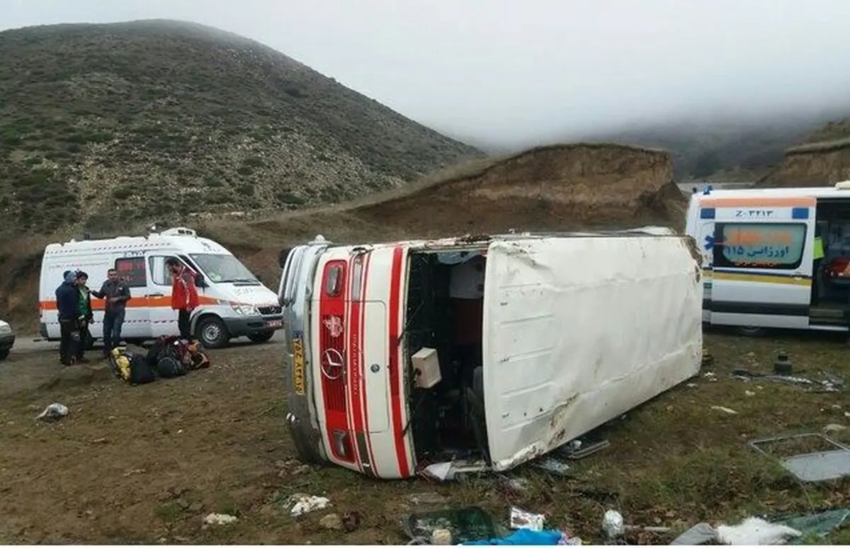 واژگونی مینی‌بوس در بابل یک کشته و هشت مصدوم برجا گذاشت