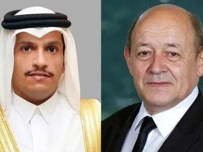 دیدار وزرای خارجه فرانسه و قطر در دوحه