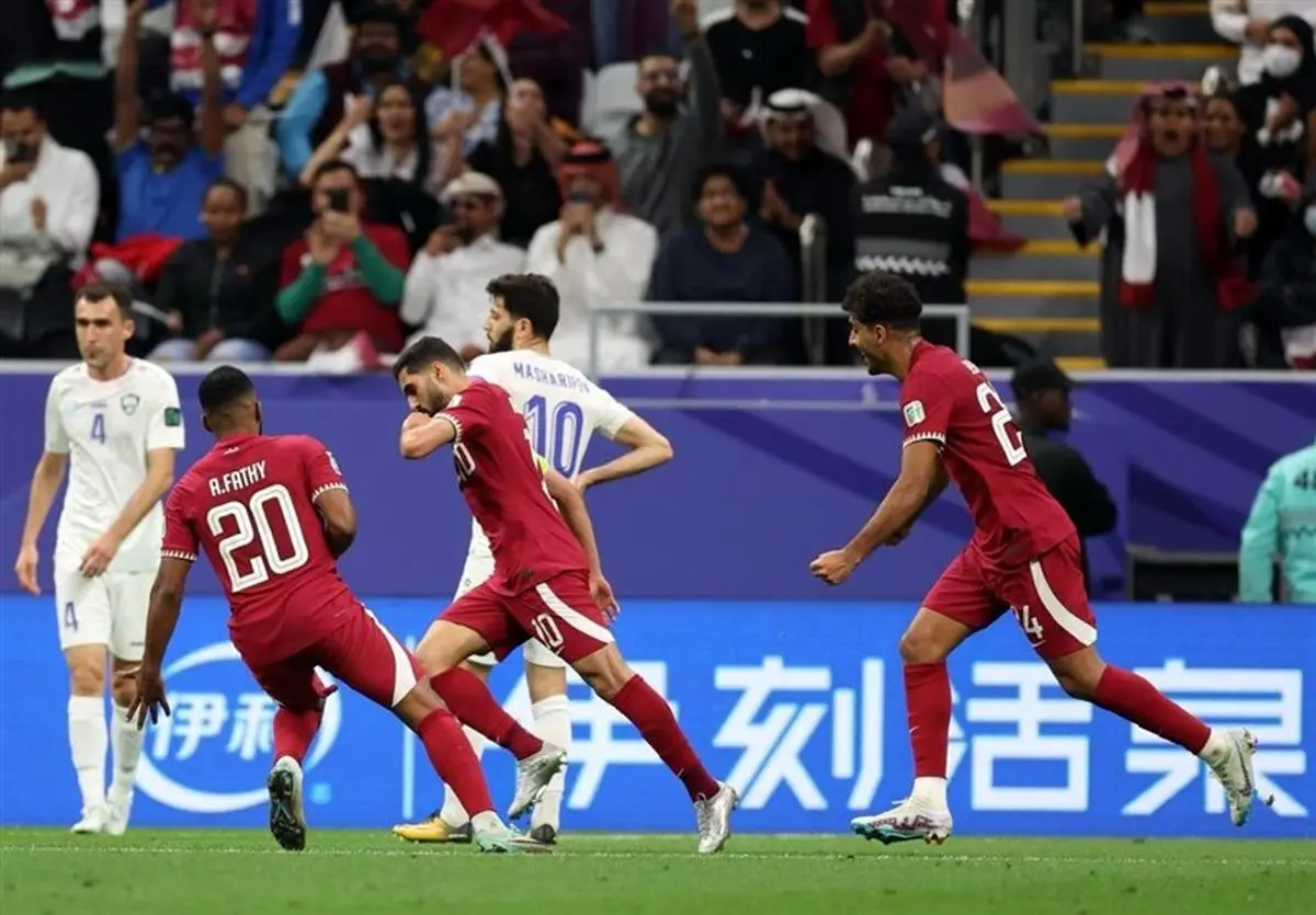 گل دوم قطر به ایران توسط اکرم عفیف در دقیقه 43