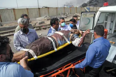 بستری  ۳۶ مصدوم حادثه بندر شهید رجایی در بخش ویژه/ گزارشی از مسمومیت‌های تنفسی نداشتیم