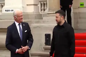 پادشاه سوئد از دست دادن با زلنسکی امتناع کرد + فیلم