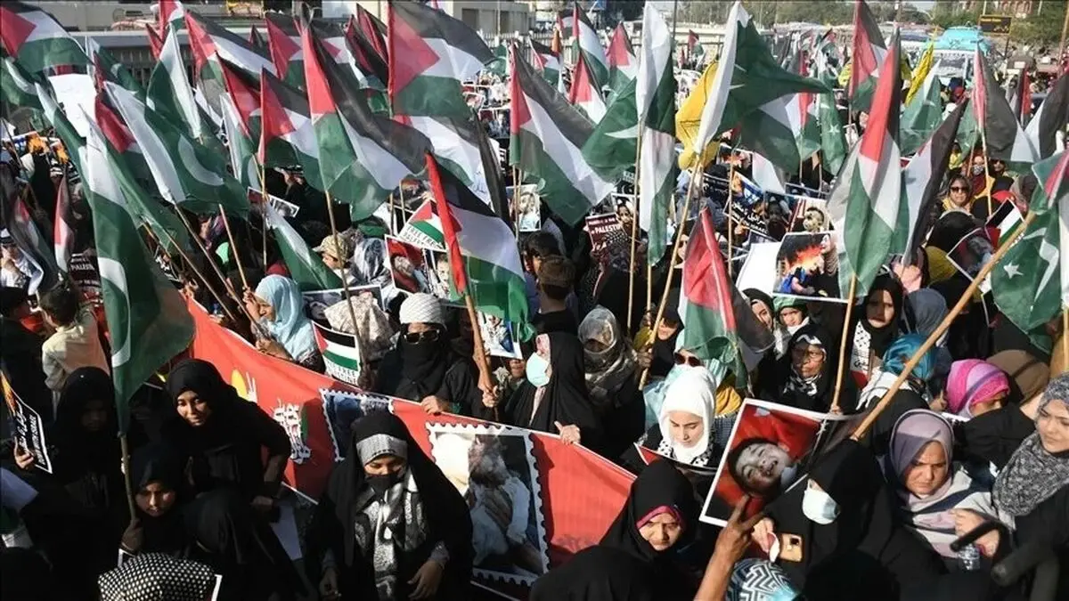  تظاهرات هزاران پاکستانی در همبستگی با مردم فلسطین