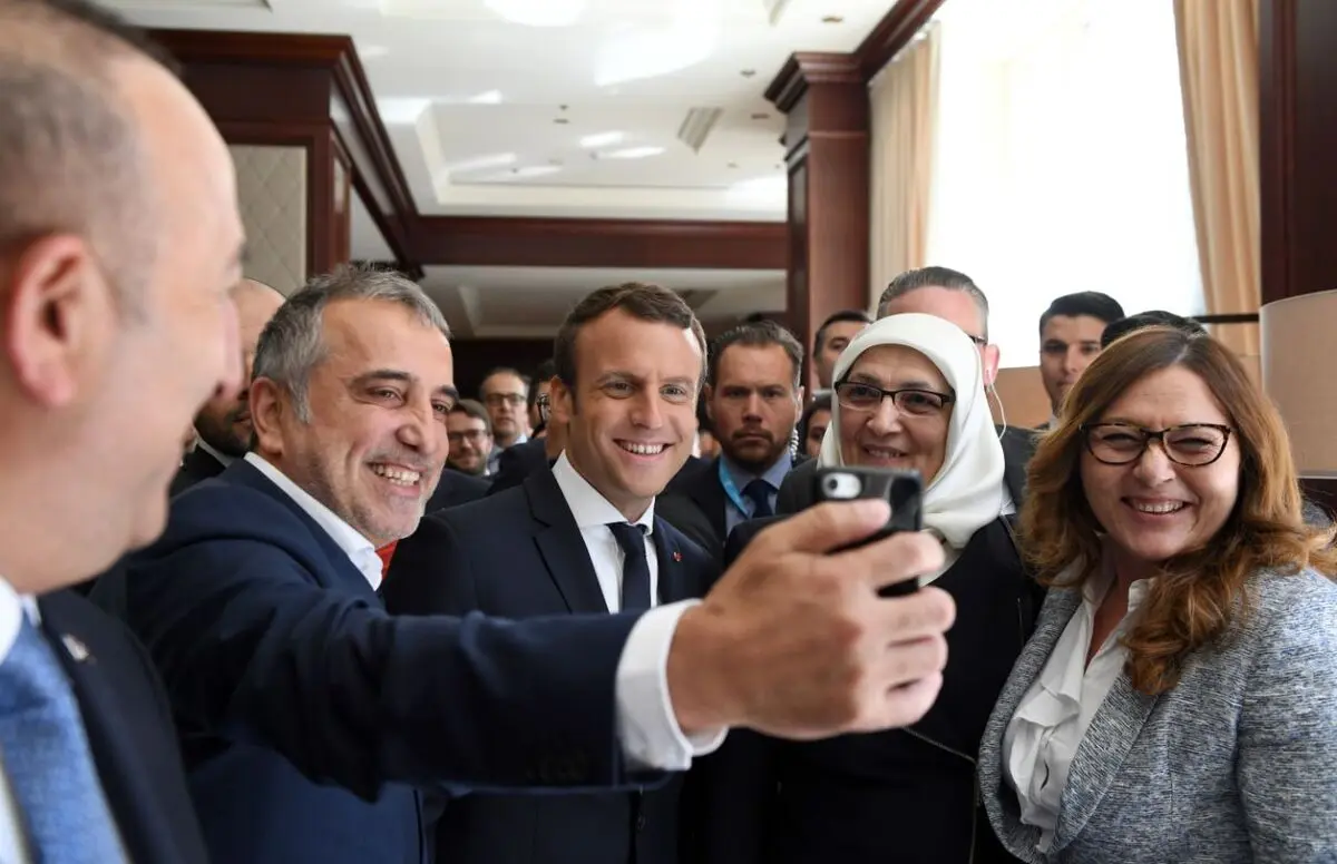 ناهار کاری ترامپ و ماکرون در بروکسل