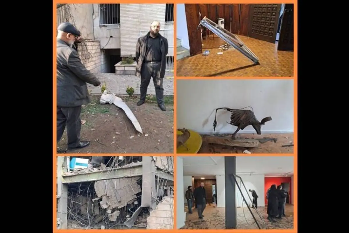 یک گالری هدف موشک‌های رژیم صهیونیستی قرار گرفت