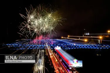 ویدئو / نورافشانی پل طبیعت به مناسبت آغاز سال ۱۴۰۱