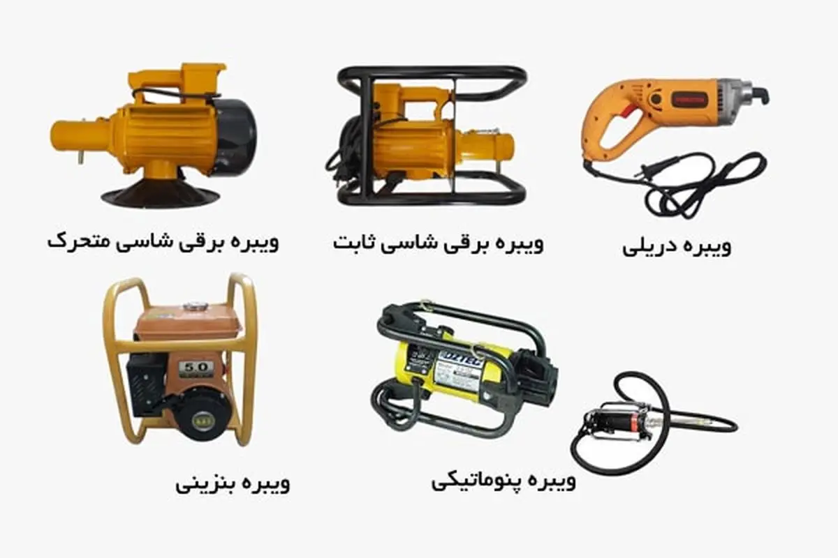 کاربرد انواع موتور ویبره در صنعت بتن