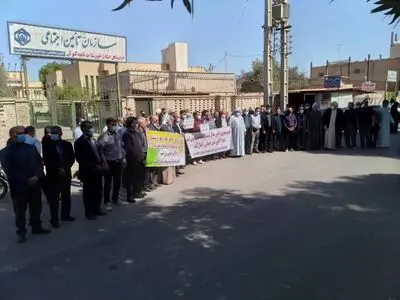 تجمع بازنشستگان شوش مقابل تامین اجتماعی
