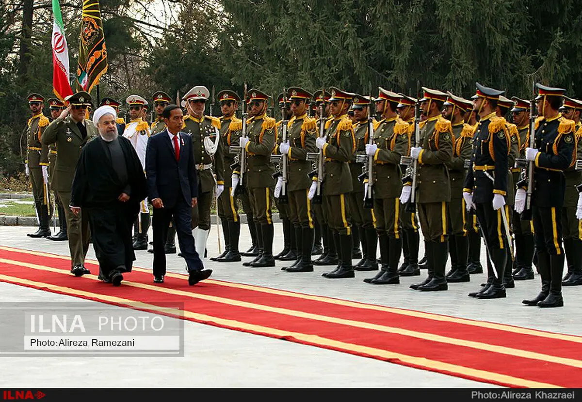فیلم/استقبال رسمی روحانی از رئیس جمهور اندونزی