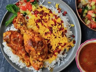 طرز تهیه زرشک پلو با مرغ مجلسی رستورانی و نذری 